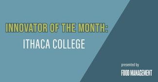 Graphic that reads "Innovator of the month: Ithaca College"