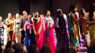 International Students Participating in Interfashional Night Fashion Show
