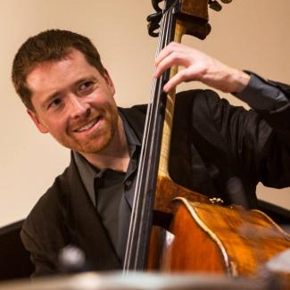 Nicholas Walker, playing his double bass.