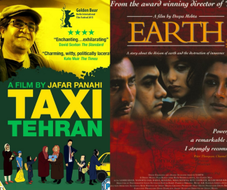 Movie posters of  “Taxi Tehran” and “1947: Earth”