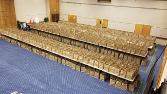 Bags of Food in Emerson Suites