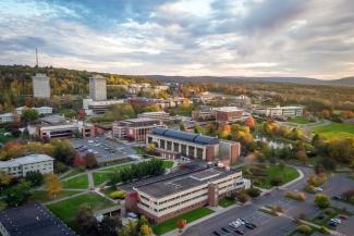 Ithaca College campus aerial