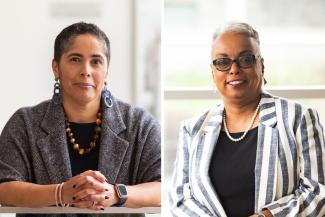 professional headshots of president Shirley Collado and provost La Jerne Terry Cornish