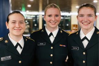 three ROTC cadets