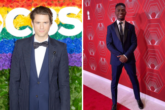 Aaron Tveit on the left, and Dharon Jones on the righ.