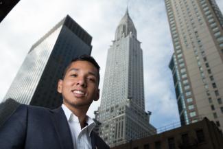 Ithaca College business student Luis Naupari, Accounting Firm of Marks Paneth, New York City