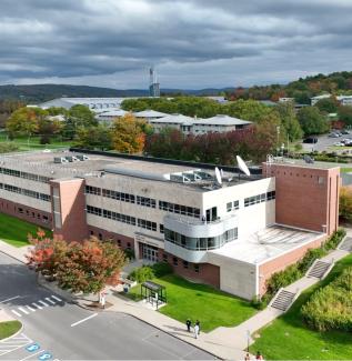 Exterior of the Park School by the Ithaca College Drone Squad