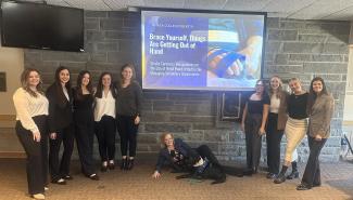 A group of students conducted research using the experiences of stroke survivors. (Photo by Kelli Friedman '22, M.S. '23)