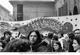 Image: Enrico Scuro, Contro la criminalizzazione delle lotte, 1977