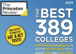 Book cover with title The Best 389 Colleges