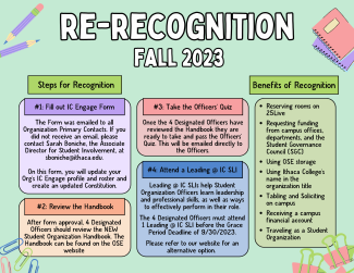 Fall 2023 Re-Recognition Steps
