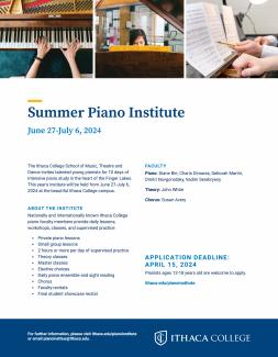 Summer Piano Institute Poster 2024
