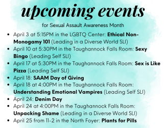 Sexual Assault Awareness Month- Upcoming Events