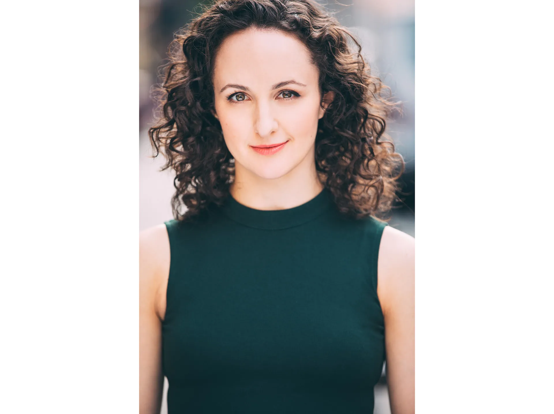 A woman in a green dress