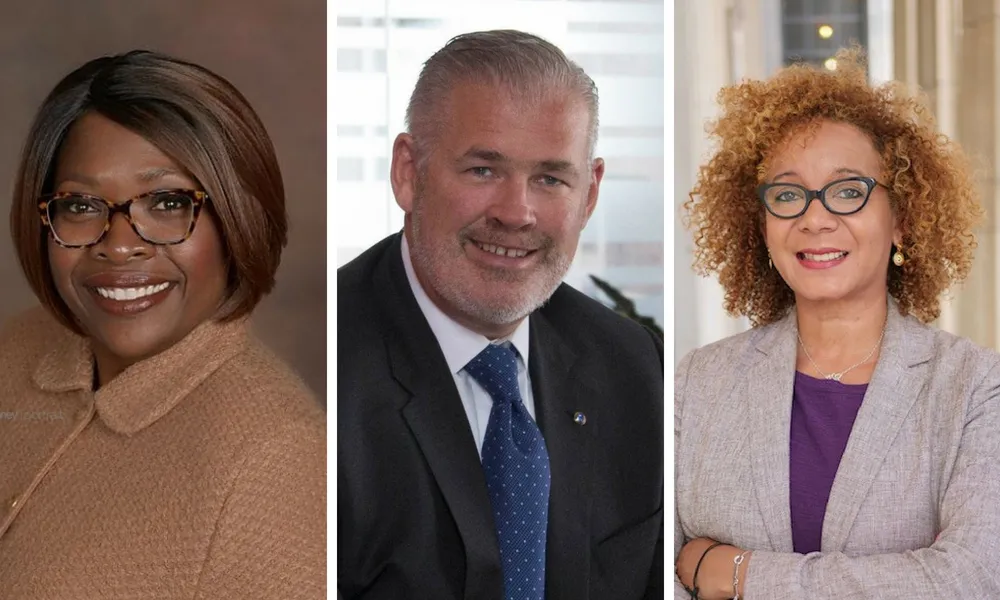 (From left) Orinthia Montague, David Meberg '85, and Rosanna Aybar