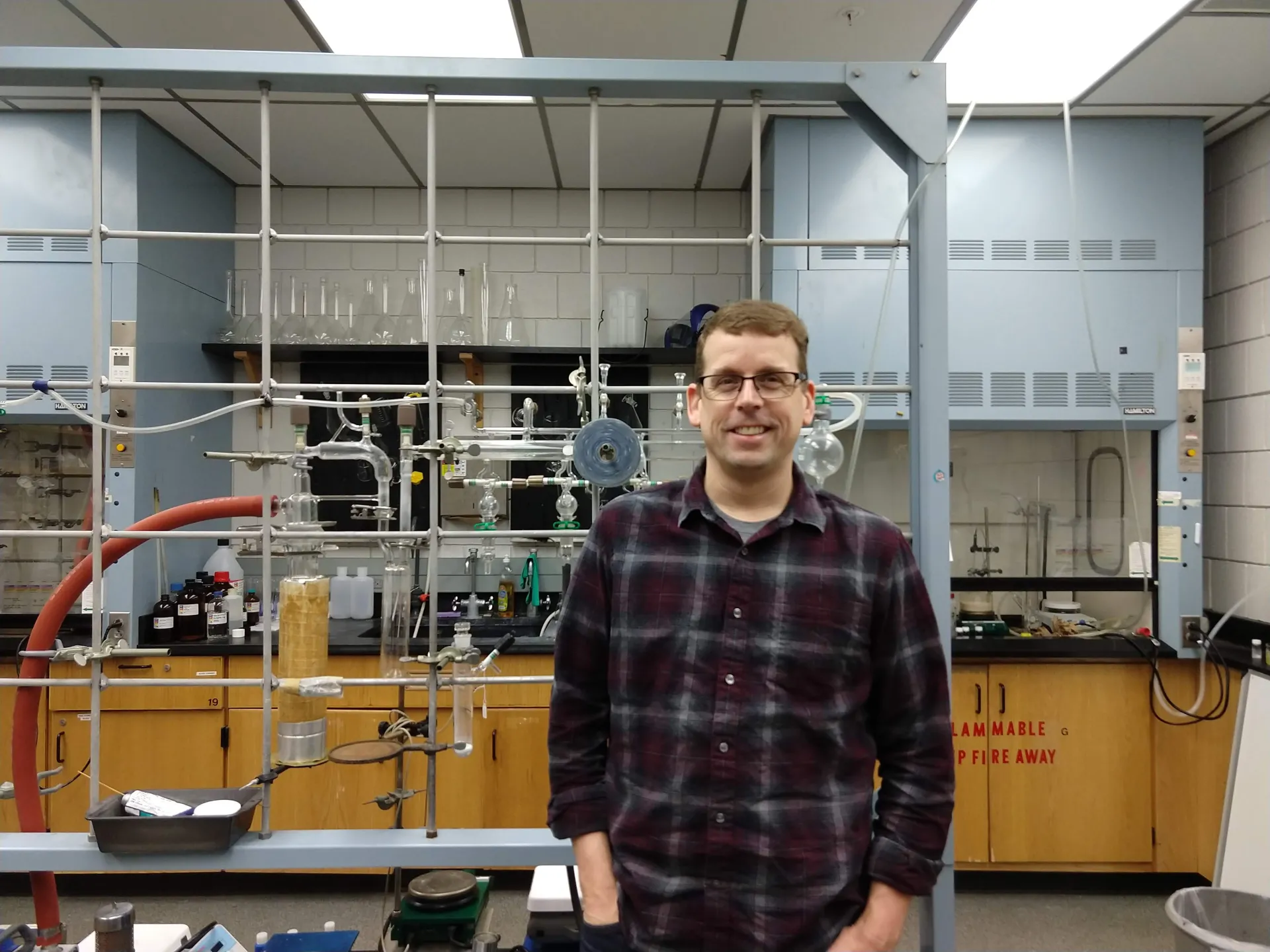 A man standing in a lab