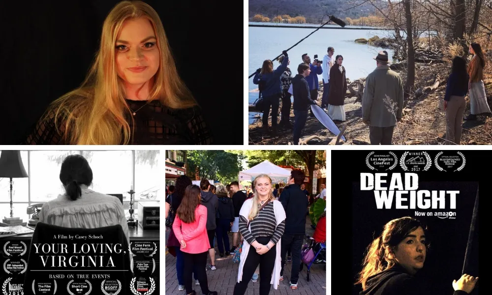 Photo collage of a young woman