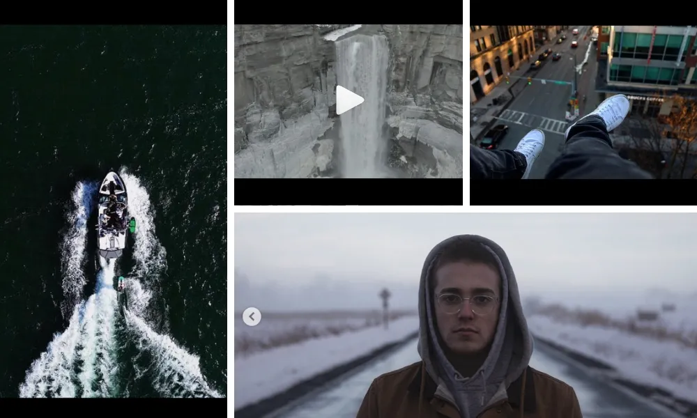 Photo collage of a young man