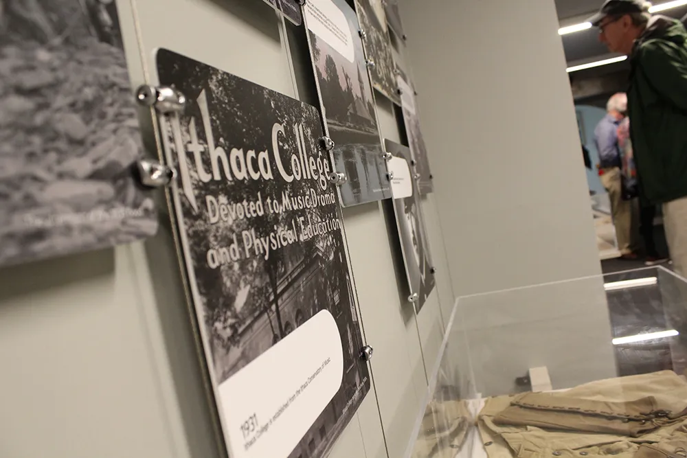 Photo representing Ithaca College on a museum wall