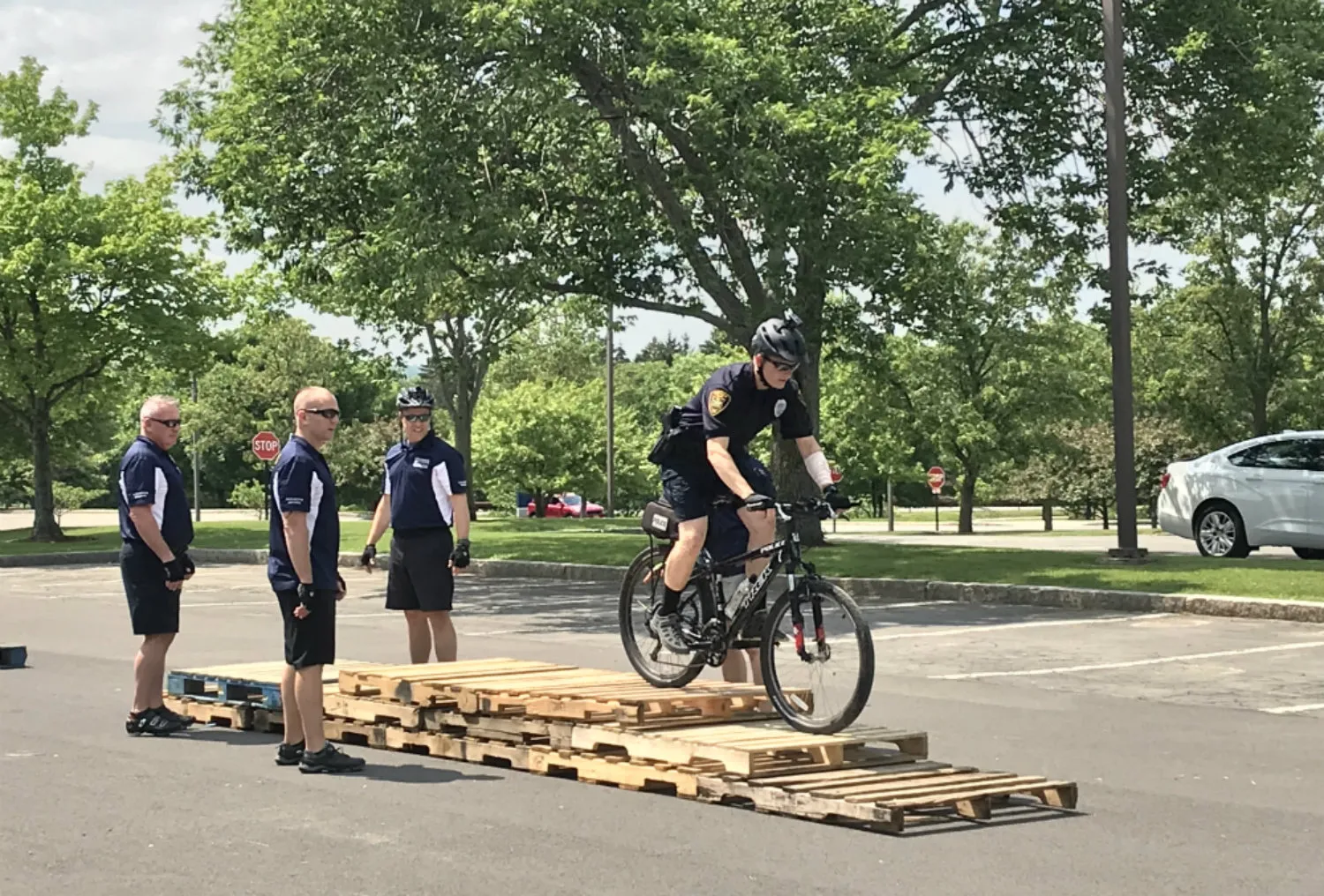 bicyclist in uniform