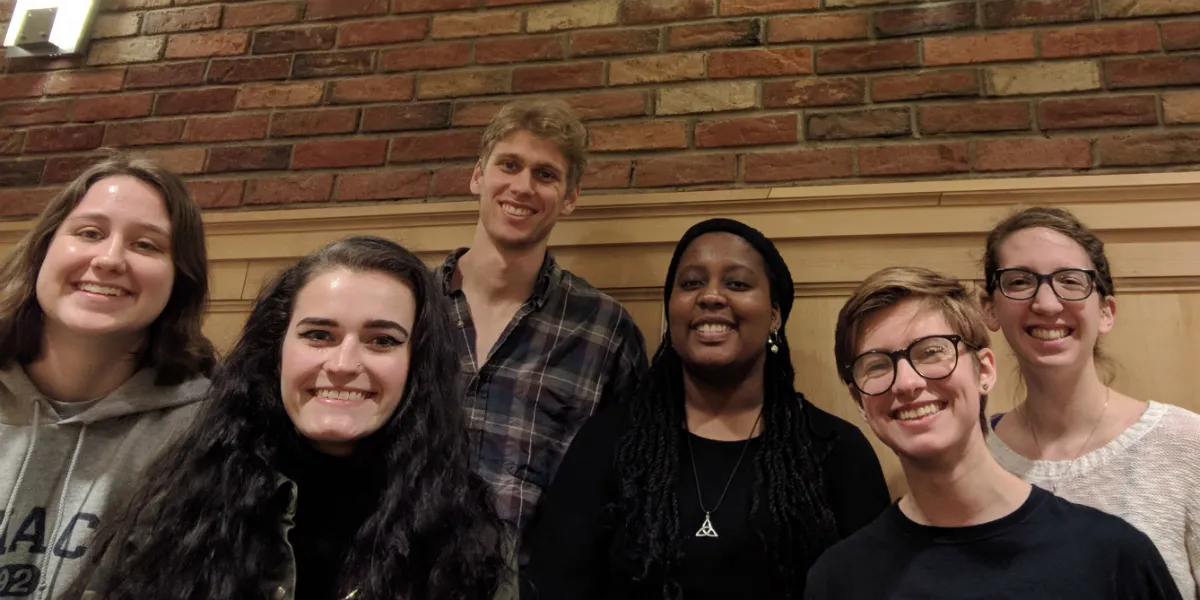 A group of six young people