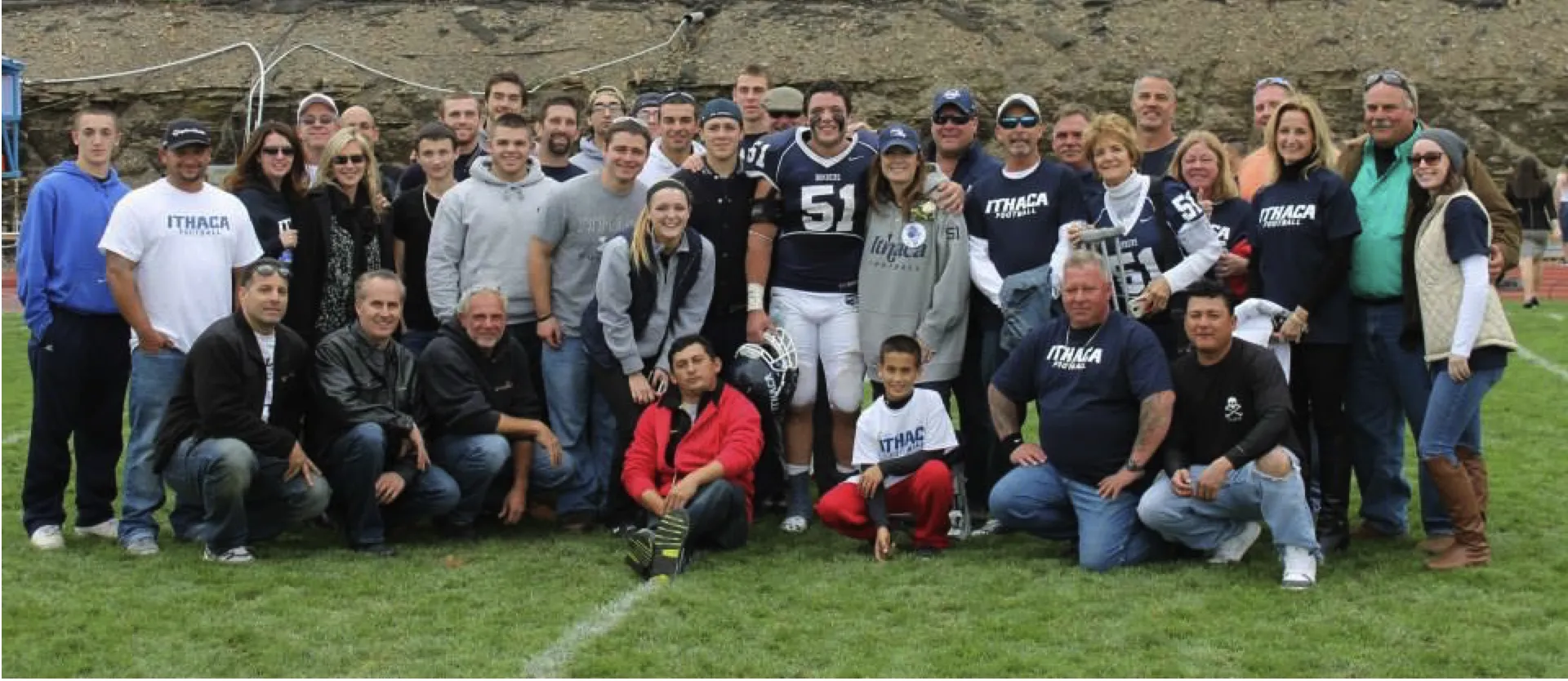 A large group of people posing for a photo
