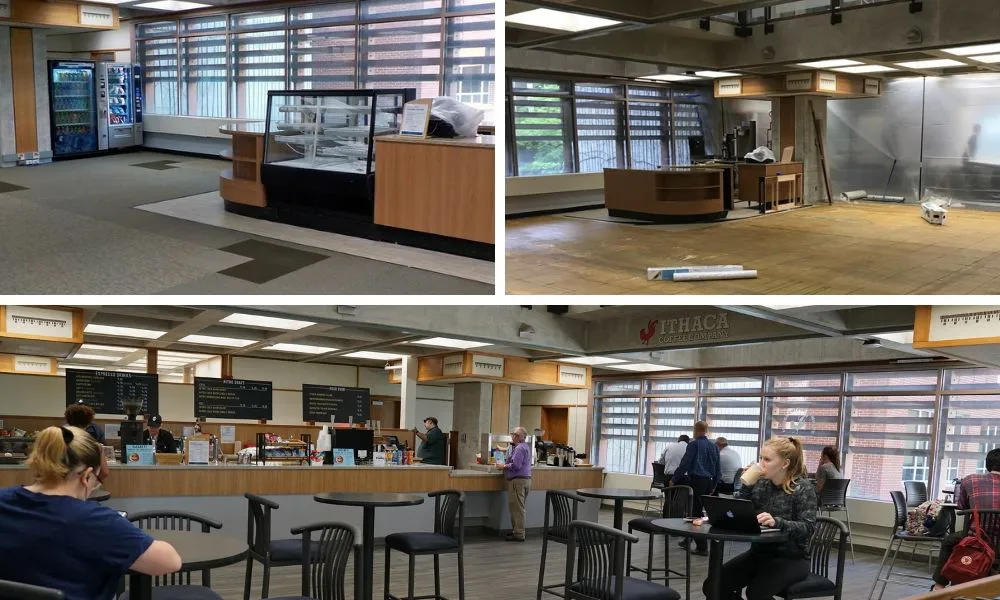 images of a cafe renovation