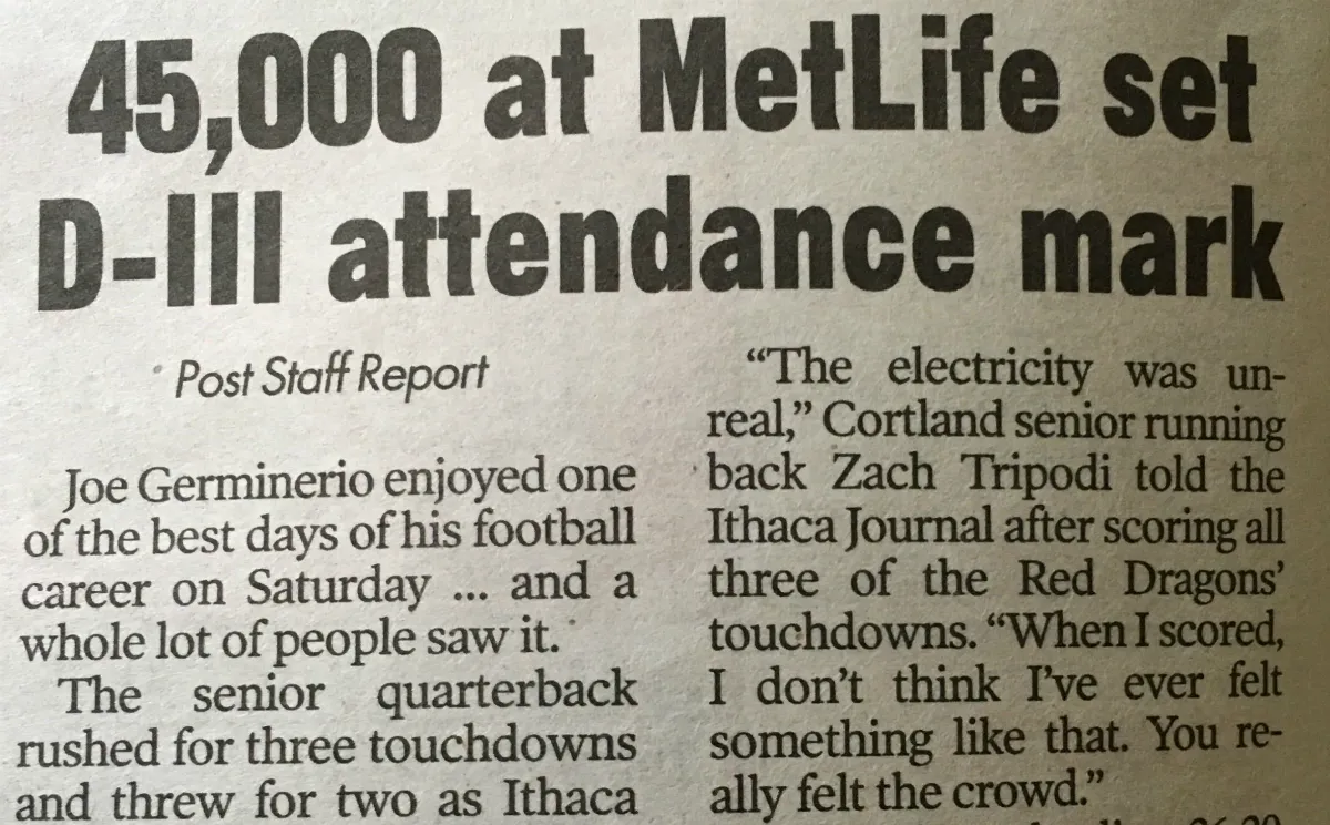 Photo of a newspaper article