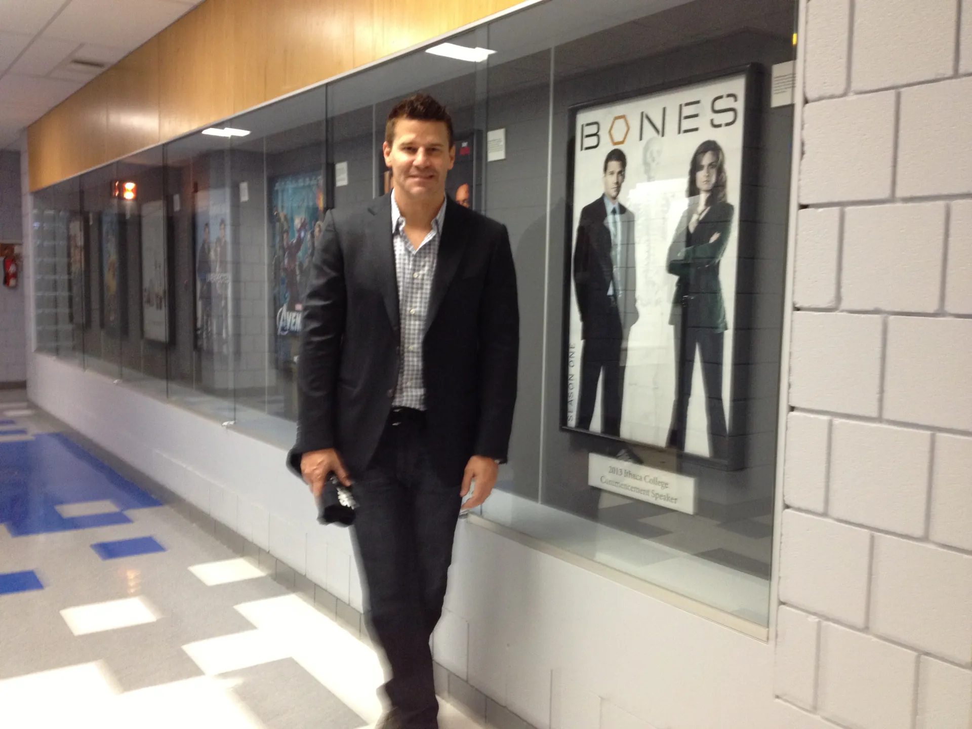 David Boreanaz visiting the Park School
