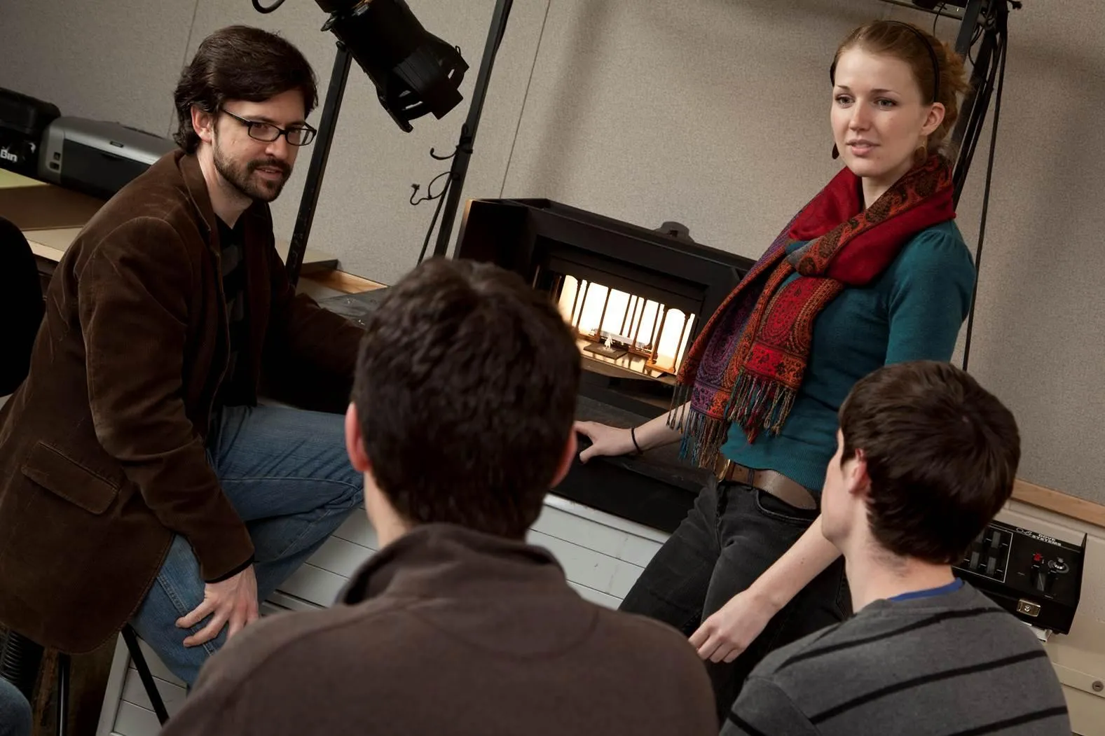 Students in studio