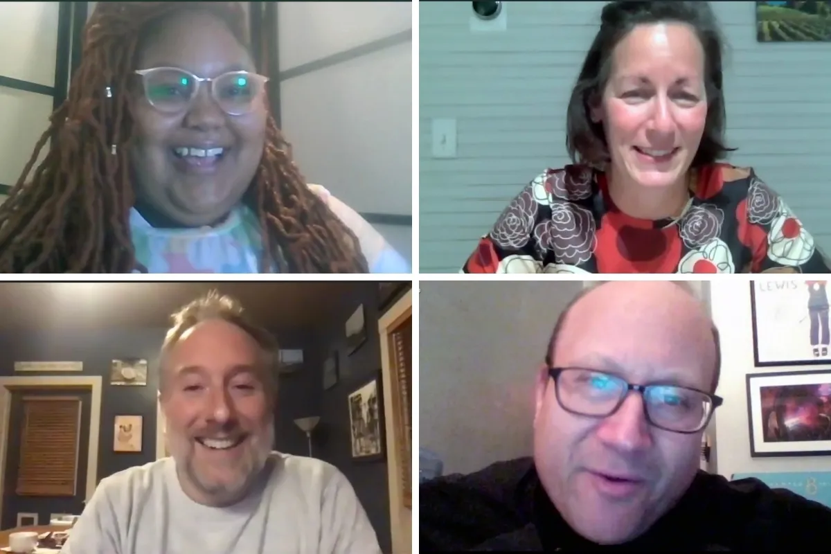 grid with four faces