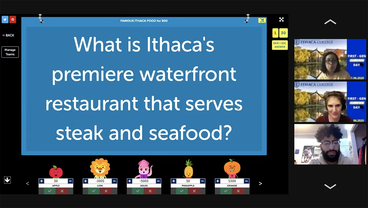 Screenshot of Jeopardy Game