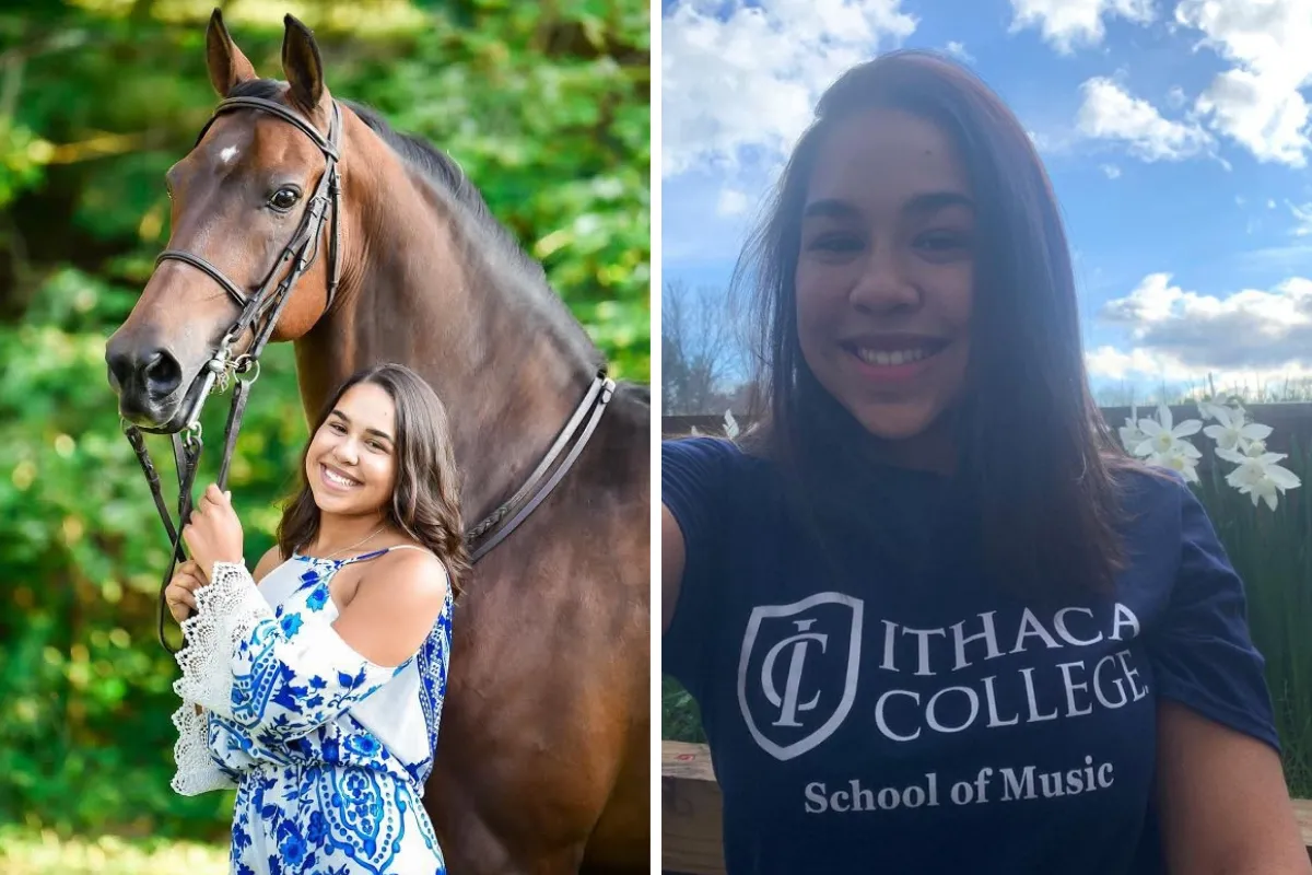 Alexa Rahman with horse and candid shot