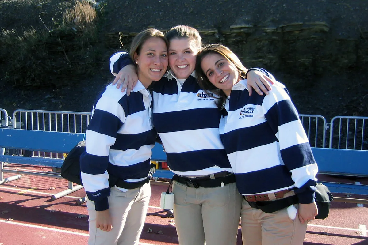 athletic trainers at football game