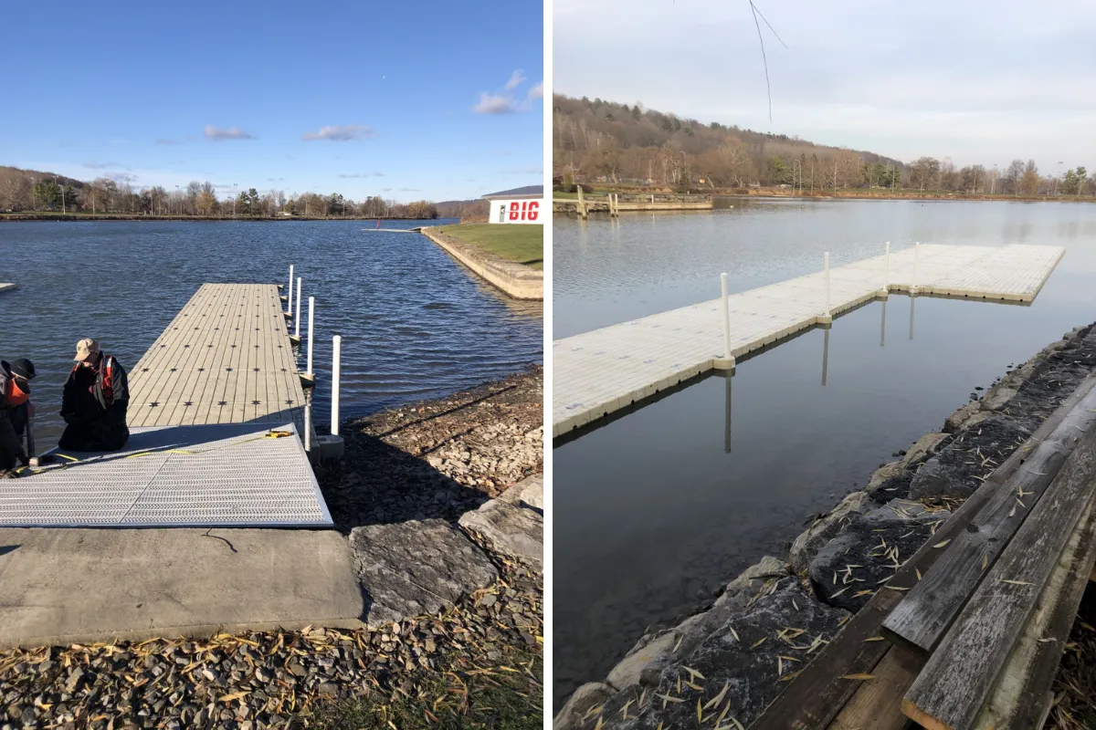 Two shots of the new Dock