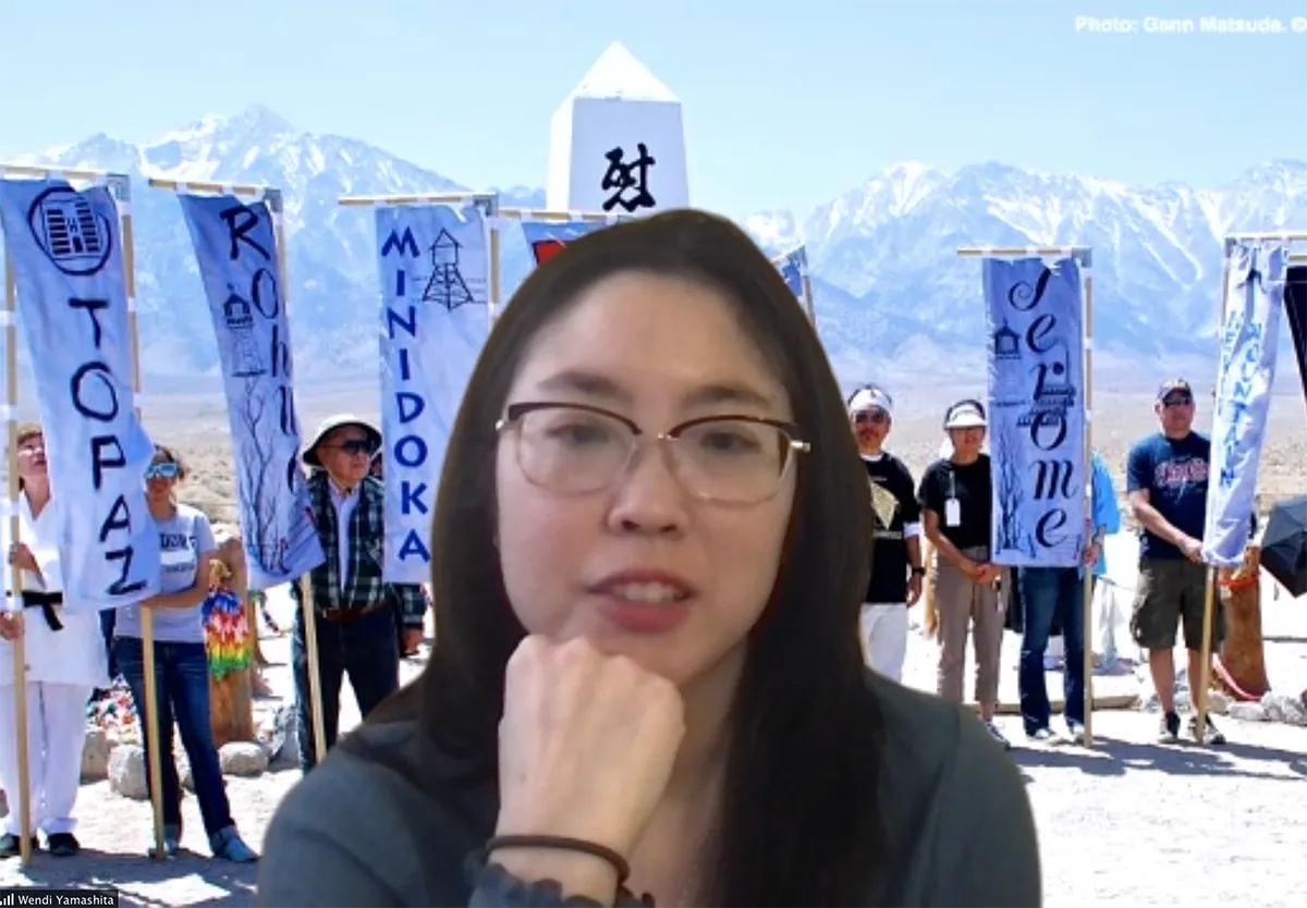 Wendi Yamashita speaking on screen