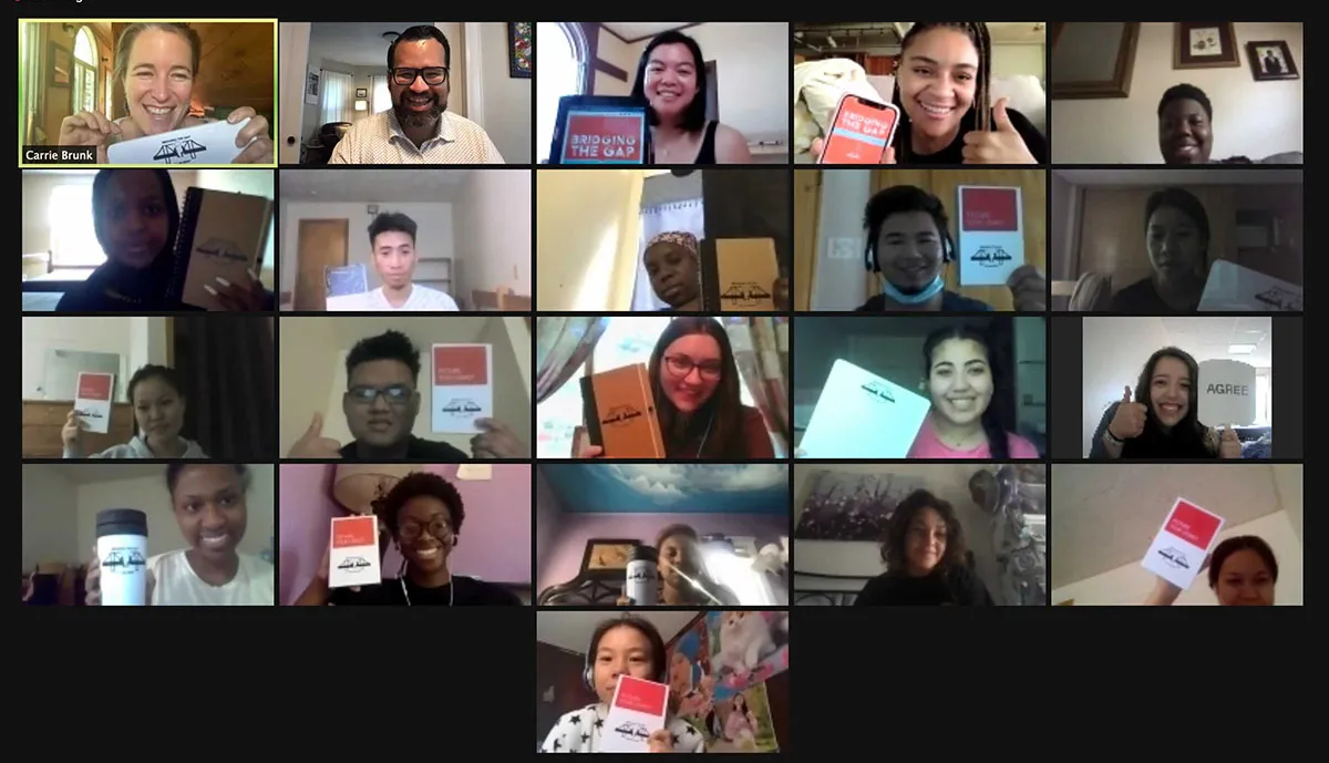 Screenshot of the Bridging the Gap course participants