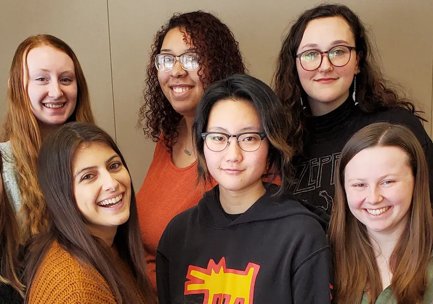 group portrait of 6 interns