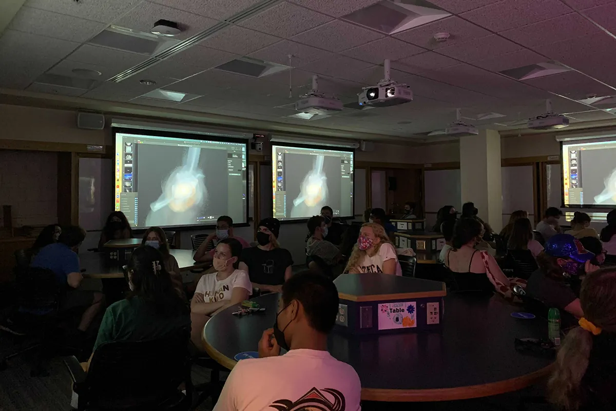 Students in a classroom