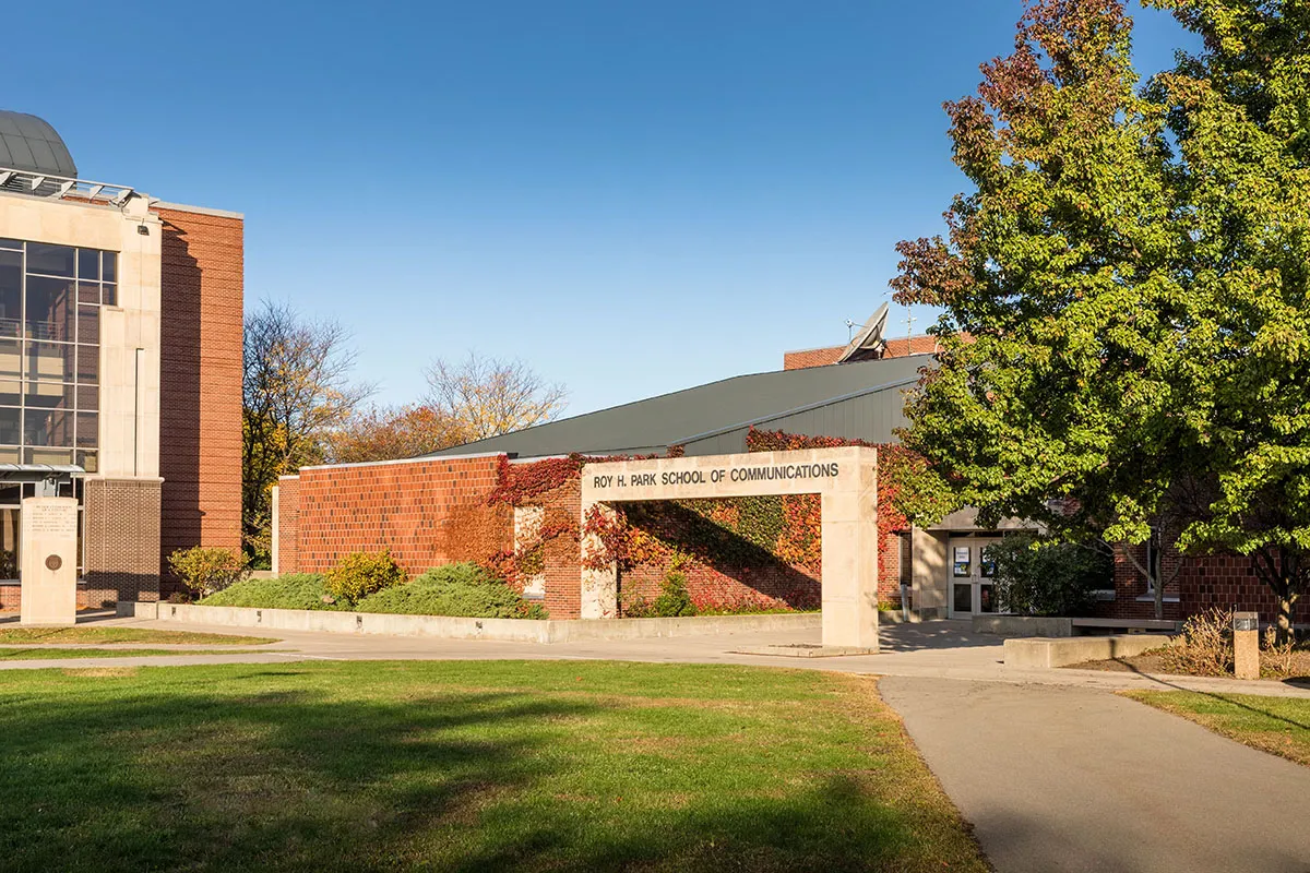 Front of Roy H. Park Building