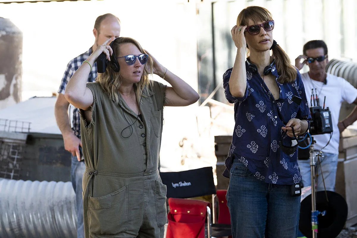 Liz Tigelaar on the set of Little Fires Everywhere