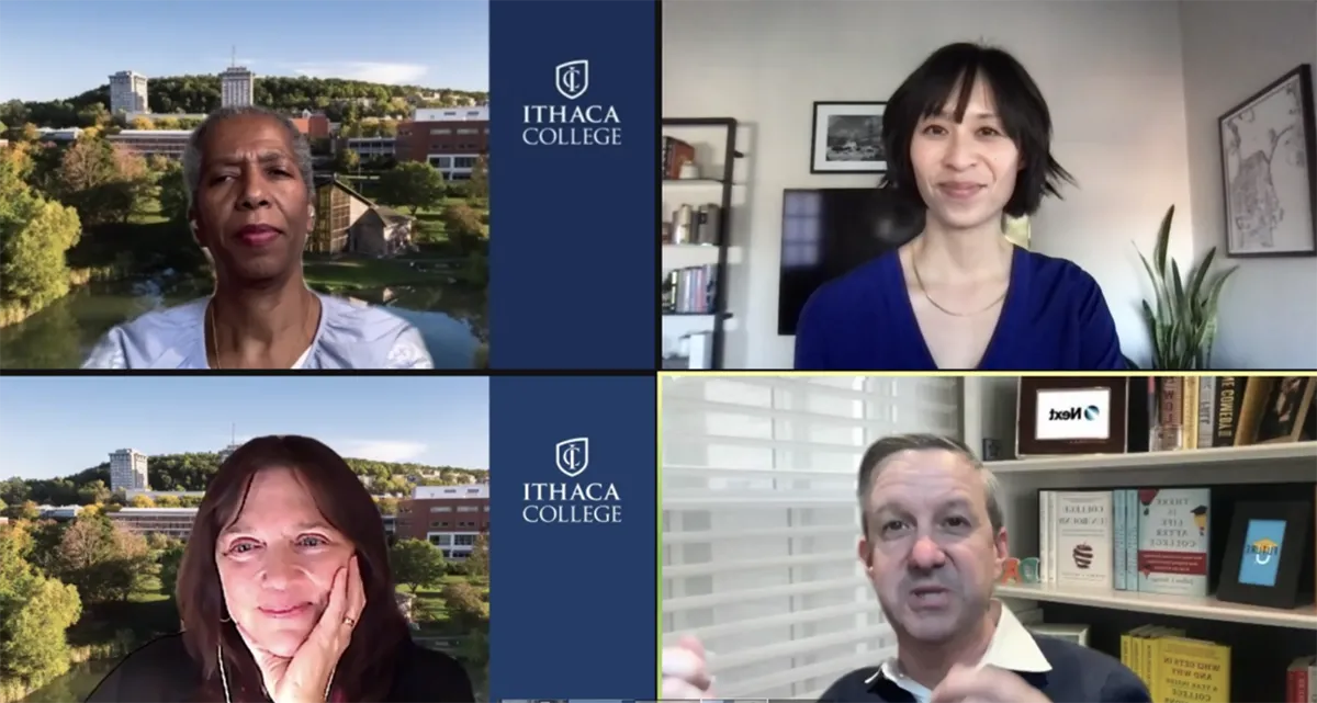 All four speakers in a screenshot