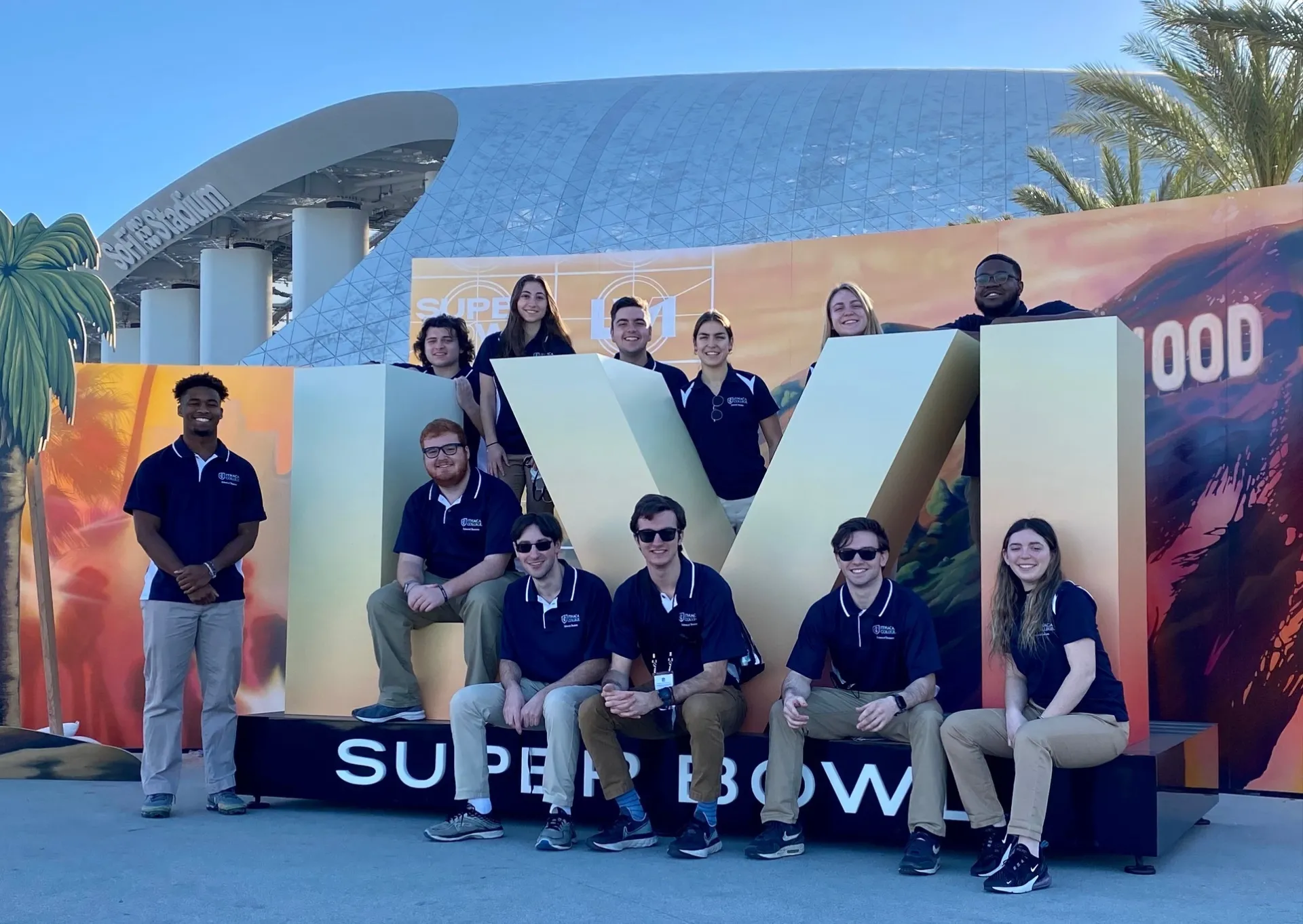 students at Super Bowl