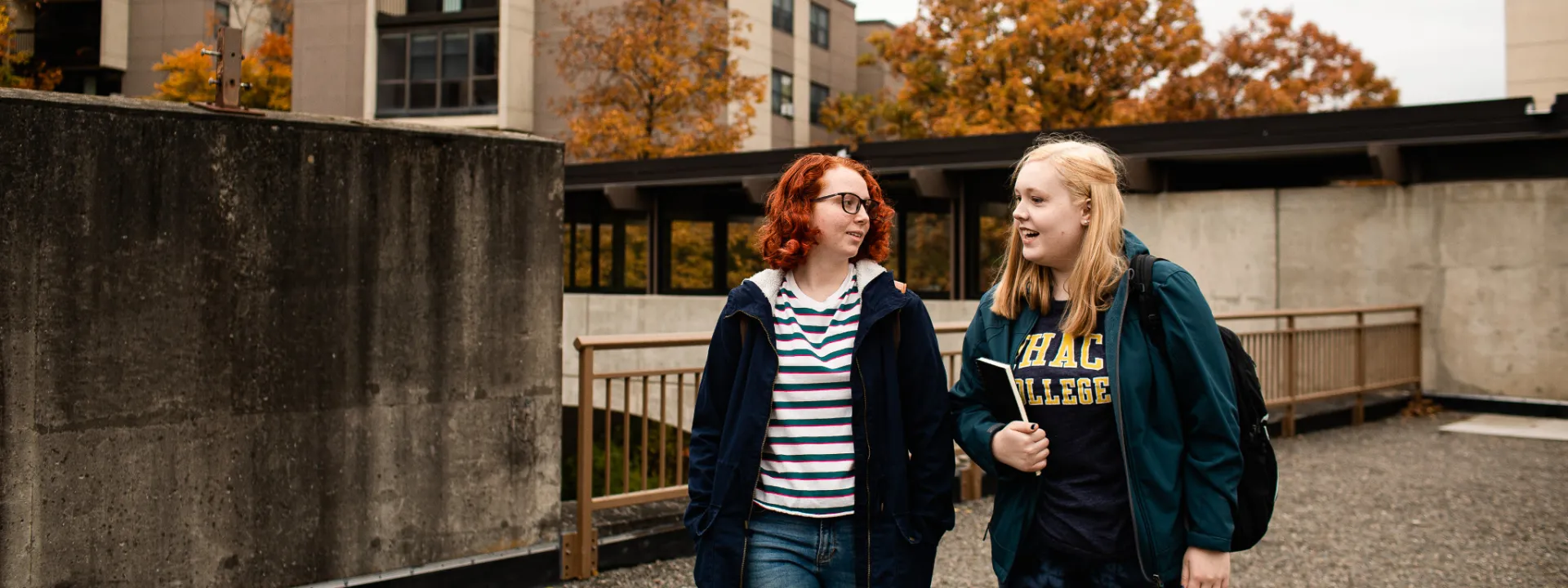 Roommates walking from Terraces