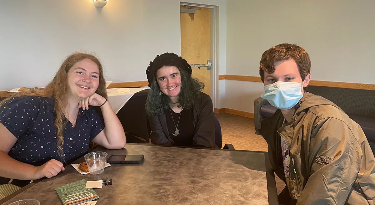 Students sitting at a table