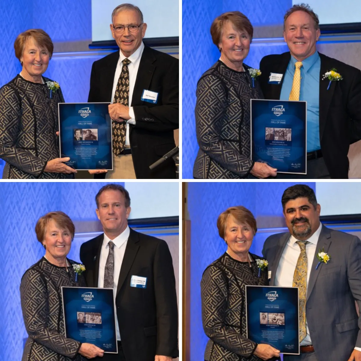 Award winners holding their trophies