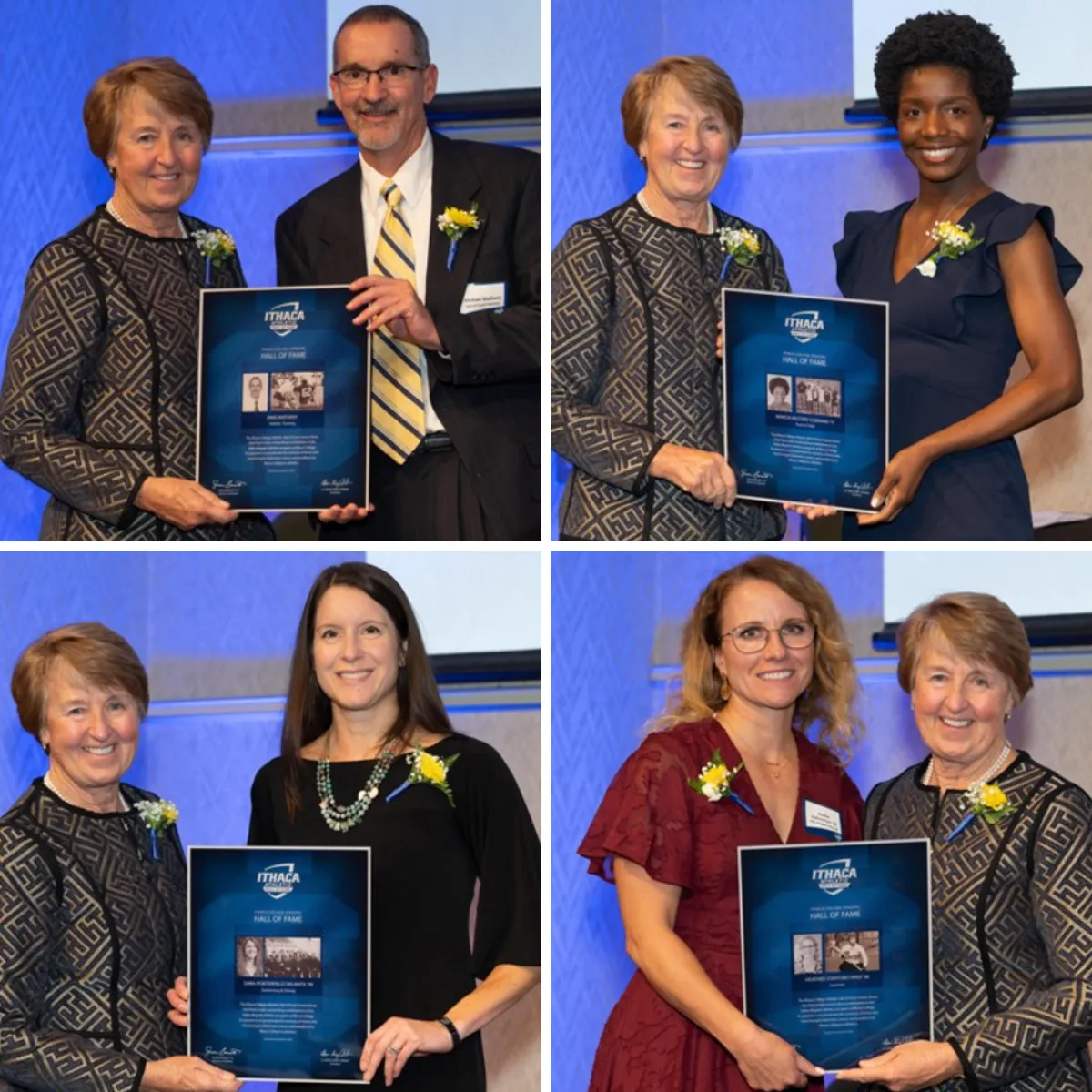 Award winners holding their trophies