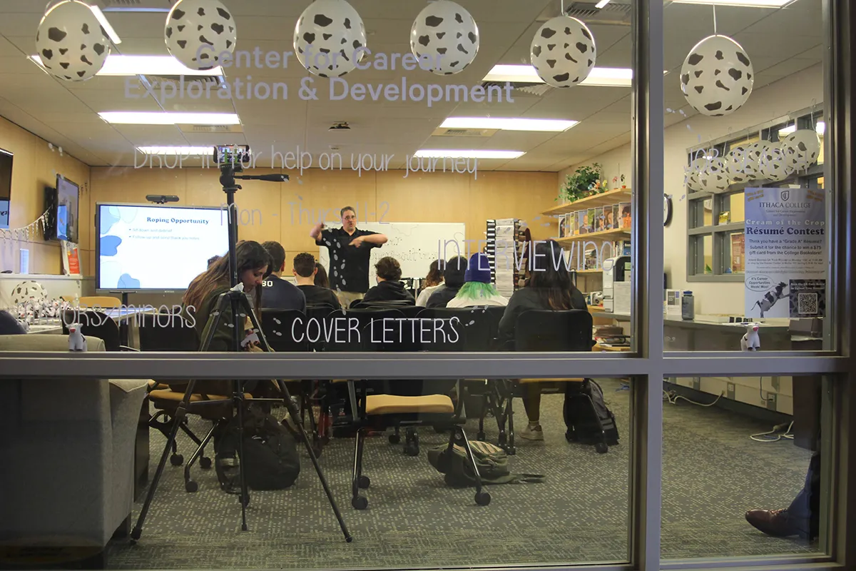 Students listening to a lecture