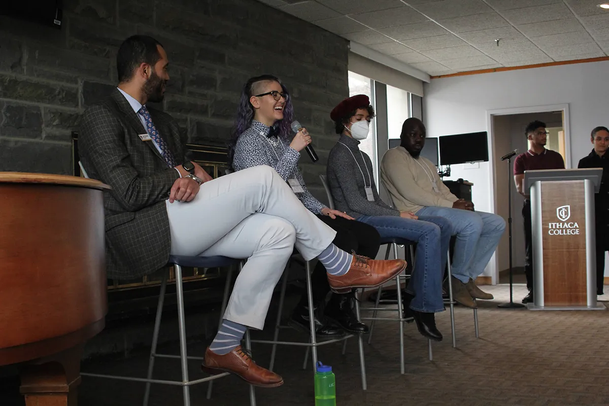 Four panelists talking