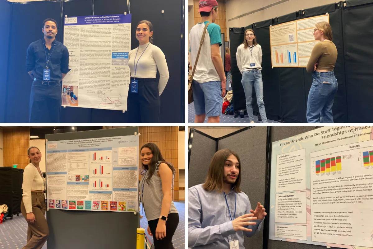 Students at poster presentations